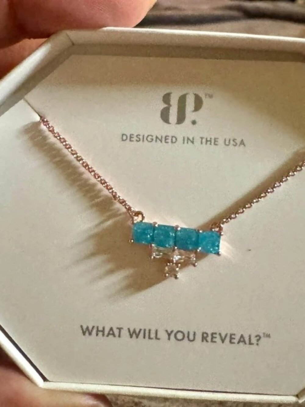 Bomb Party "Captured Elegance" Rose Gold Necklace